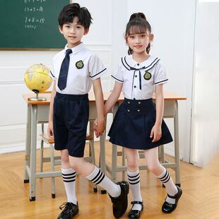 中小学生大合唱表演服装男女英伦风校服毕业照班服诗歌朗诵演出服