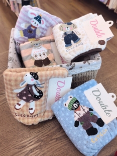 双利新款动物乐园卡通系列柔软毛巾浴巾干发帽超强吸水加大加厚