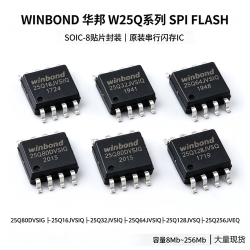 原装正品W25Q16JVSSIQ W25Q32 25Q256存储器W25Q64FVSSIG W25Q128