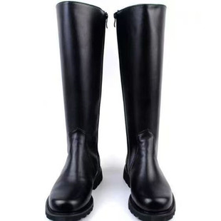 长筒靴佛爷靴子高筒靴仪仗骑马靴大帅靴靴子马丁靴防水升旗靴子