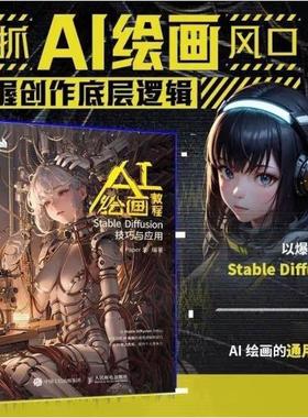【当天发】【官方原版全新塑封当天发货】AI绘画教程 Stable Diffusion技巧与应用 paper朱stablediffusion教程书 9787115618504
