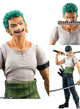 海贼王航海王可动索隆手办两年前三刀流模型玩具人偶公仔摆件礼物