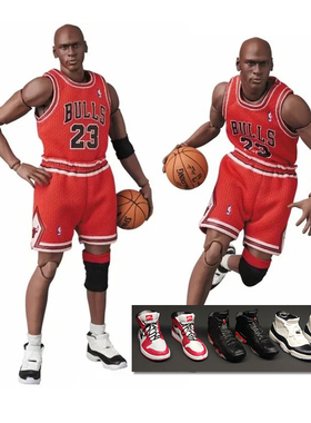 NBA迈克尔乔丹1/12可动手办Jordan23号公牛队AJ人偶模型摆件礼物