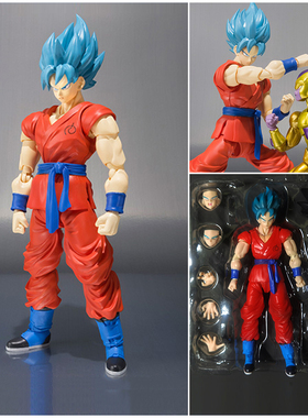 SHF七龙珠超可动孙悟空蓝发复活的F手办模型摆件玩具人偶公仔礼物