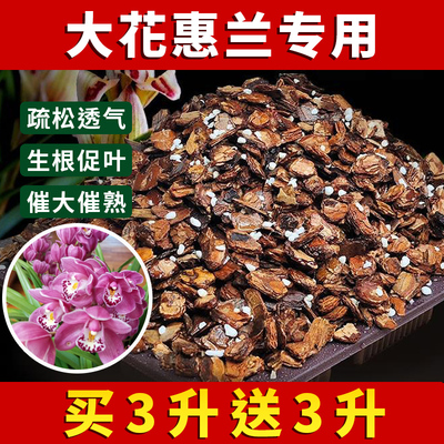 大花惠兰专用土养植土透气君子兰松树皮养蝴蝶兰种植料兰科营养土