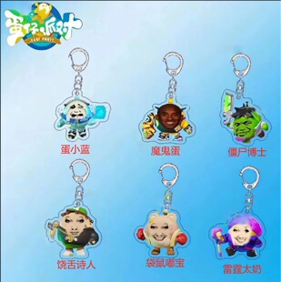 蛋仔派对超然竞技场钥匙扣僵尸博士魔鬼蛋搞怪抽象表情书包小挂件