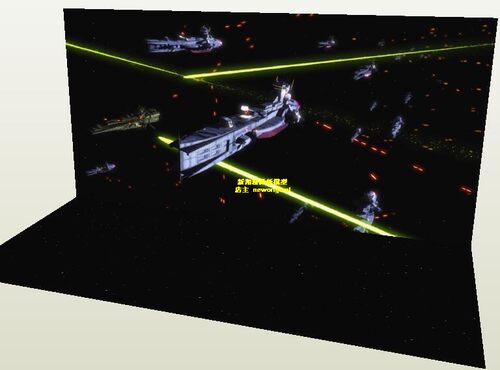 高达萨拉米斯级巡洋舰宇宙战舰扎古ZAKU RX78背景纸地台场景模型