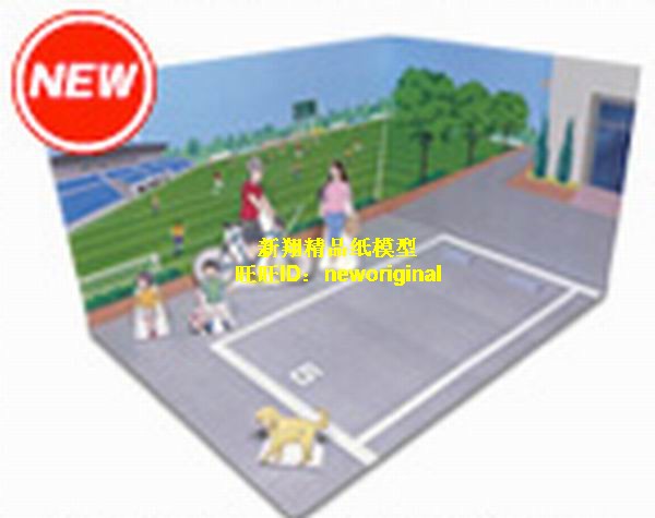 1比18 24 32停车场 街道 汽车场景 建筑汽车 车模场景模型