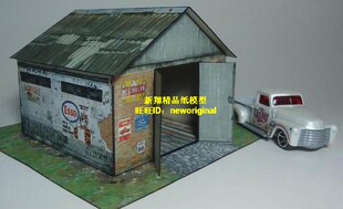 1比43 32 24修理车间停车库工厂仓库停车场汽车场景 车模场景模型