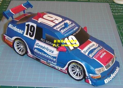 【新翔精品纸模型】大众宝来拉力赛赛车汽车模型 长约26厘米