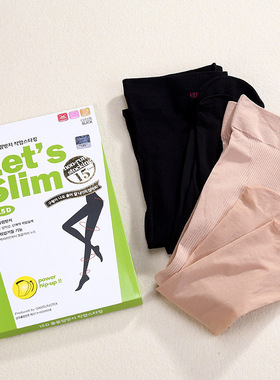 韩国lets slim瘦腿袜春夏性感高弹美腿黑色菠萝显瘦压力连裤丝袜