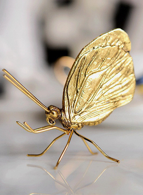 金属小动物蝴蝶蚂蚁龙装饰品摆件
