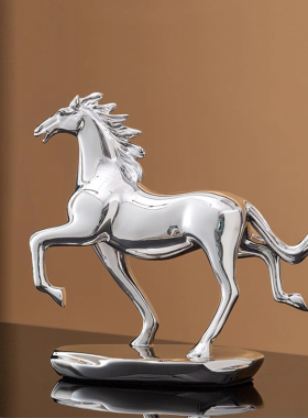 轻奢金色银色骏马雕塑装饰摆件
