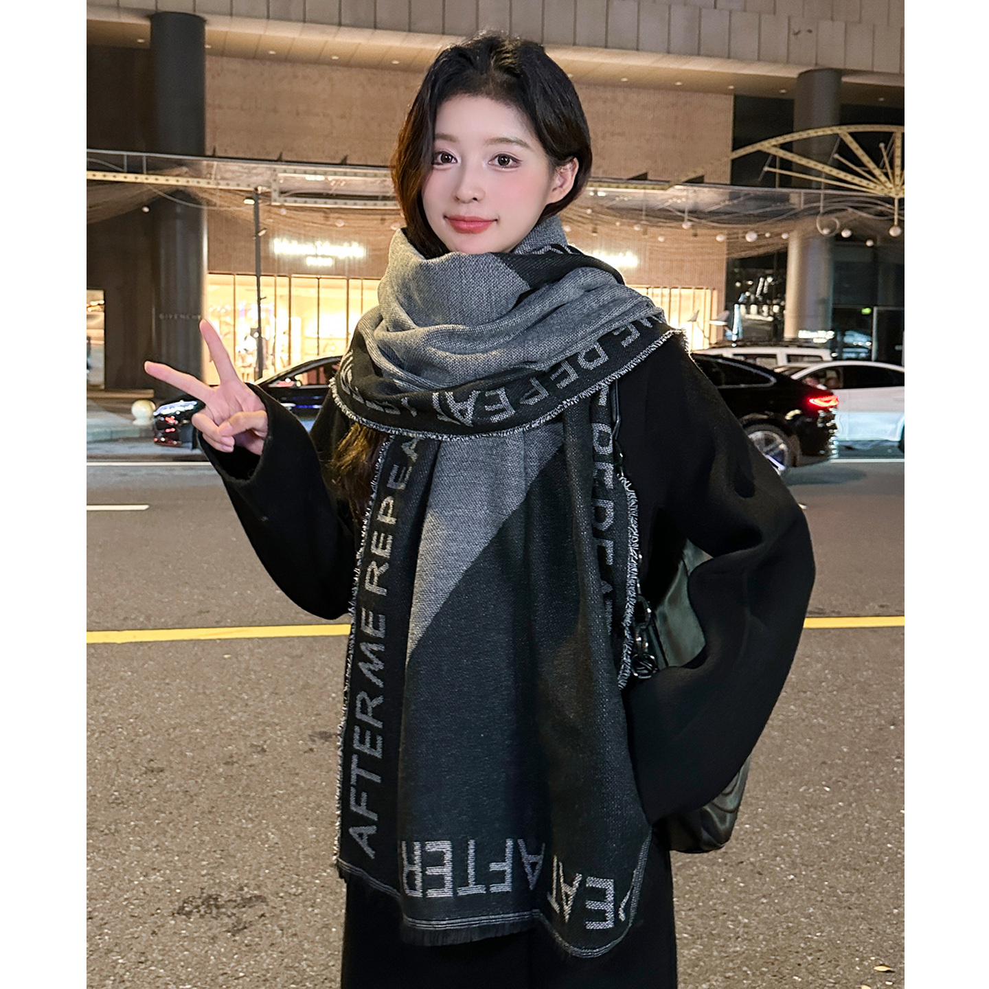 围巾女款2025新款冬季学生高级感