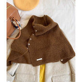 围脖女冬季 2025新款 秋冬韩系氛围感时髦慵懒披肩斗篷高领套头脖套