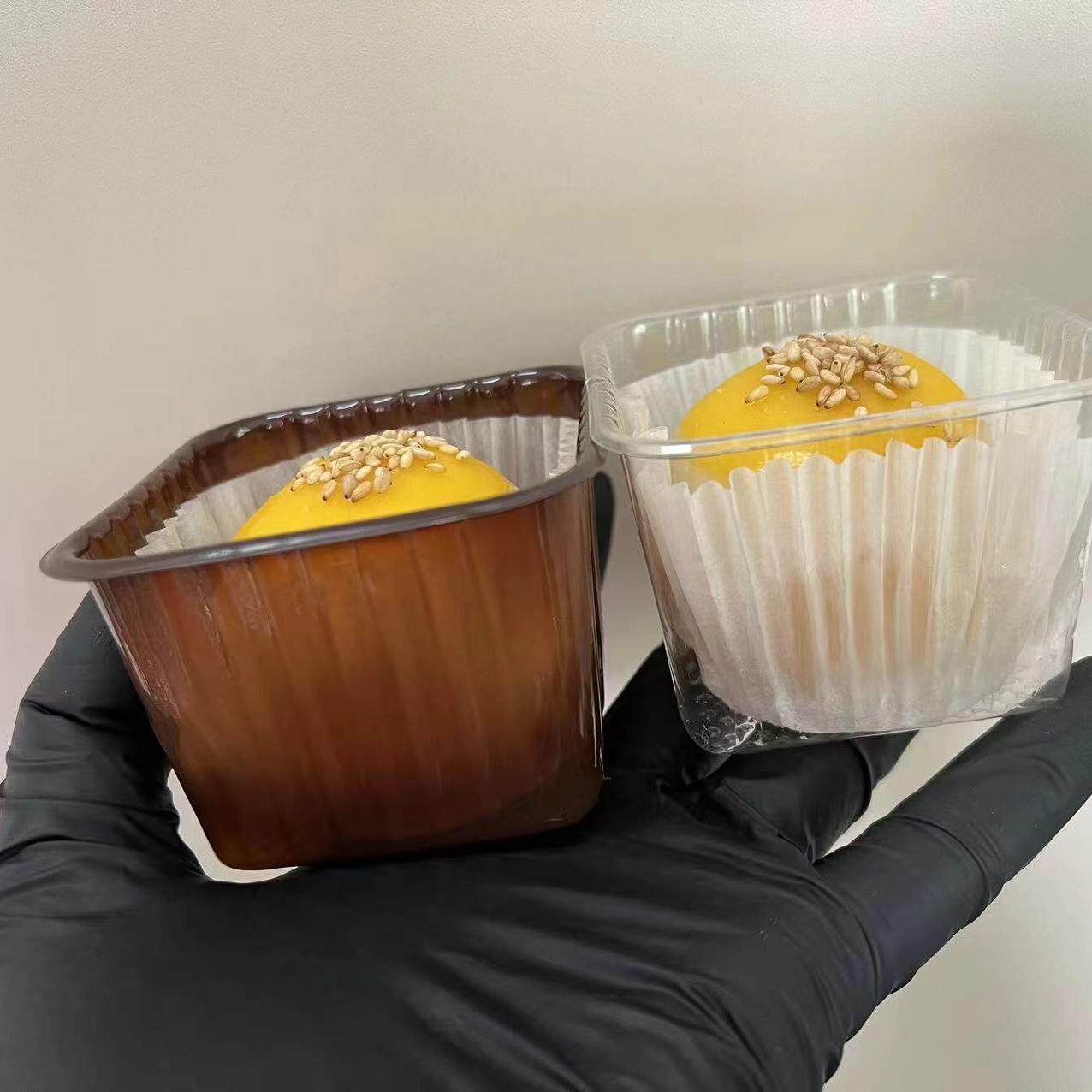 食品级PET加高加厚80克月饼托蛋黄酥托中秋月饼底托 高4.5cm