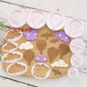 飞鸟鸽子热气球翻糖蛋糕模具 烘焙饼干馒头模具 云朵白云切模工具