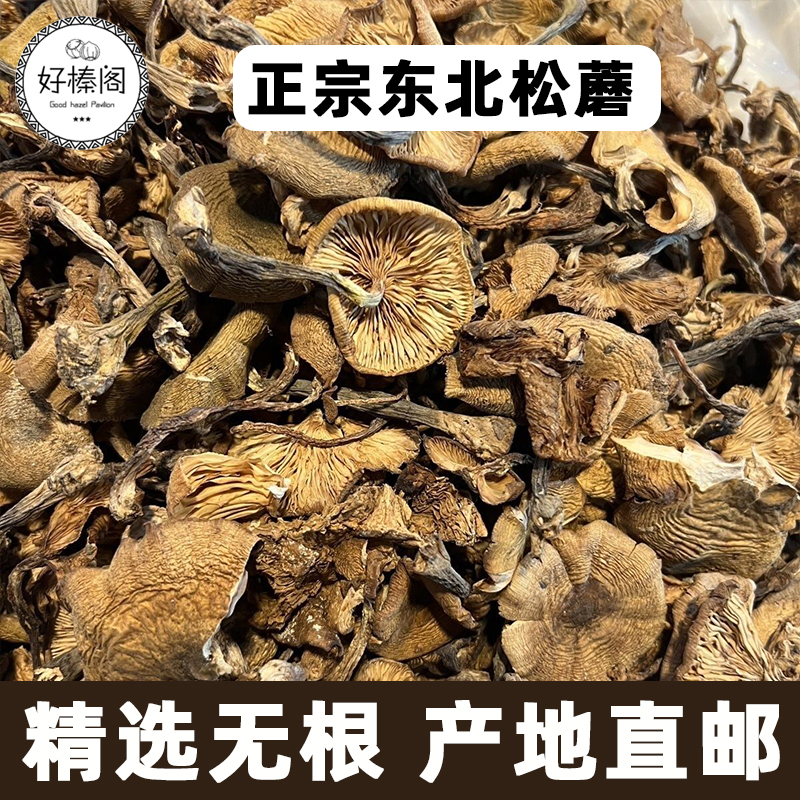 东北土特产盒装野生蘑菇红松磨新