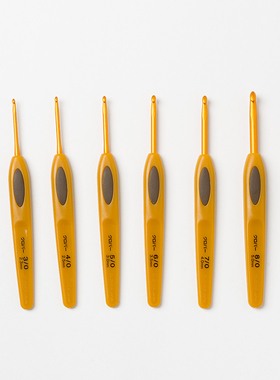 日本进口CLOVER 可乐工具 可乐钩针42-606单根 进口钩针金色钩针