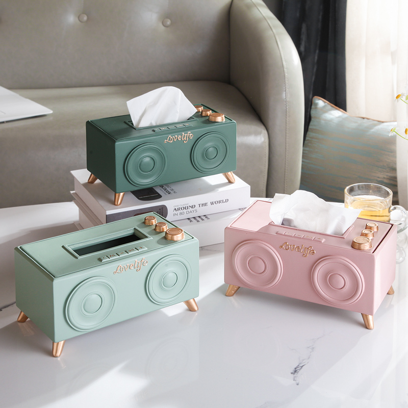 现代家用创意纸巾盒音响轻奢风