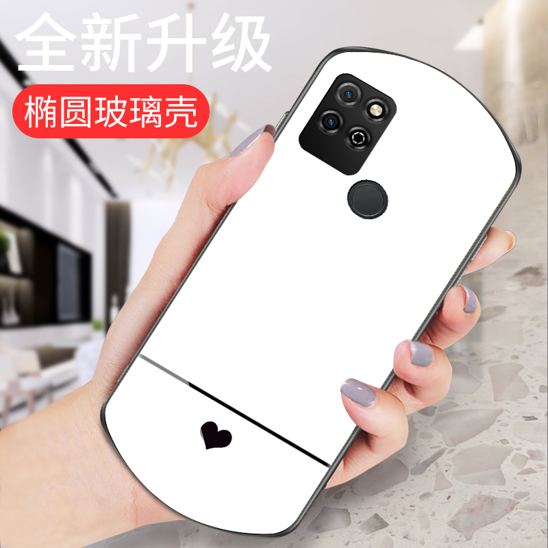 适用荣耀Play5T活力版手机壳新款华为Play4TPro弧形玻璃保护套Honor镜头全包防摔超薄paly3外壳女款简约爱心