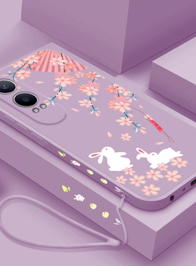 适用oppok12x手机壳新款K12x超薄液态硅胶OPPO镜头全包防摔软壳女款简约0pp0卡通时尚创意保护套opop可爱兔兔