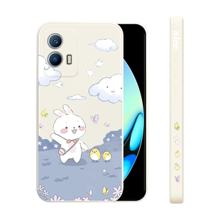 兔子云适用vivoiqoou5手机壳新款iqoou3液态硅胶u1个性创意u1x简约iQOOu5x软壳u3x全包防摔u5e男女保护套外壳