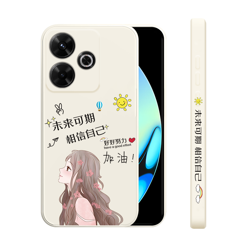 适用小米红米Note13R手机壳新款redminote13r网红液态硅胶软壳女n0te镜头全包防摔5g简约时尚保护套未来可期