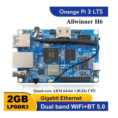 orange pi OrangePi 3 LTS 开发板全志H6芯片 安卓