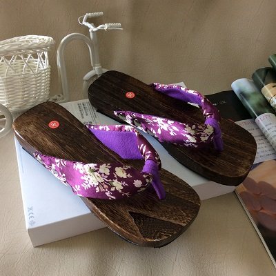 新款透气绅士和服烧桐男式木屐绅士 木拖鞋 人字夹脚拖鞋 加大码