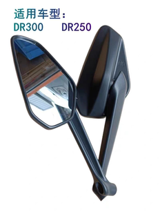 适用电喷摩托车DR300后视镜HJ300倒车镜反光镜观后镜原厂