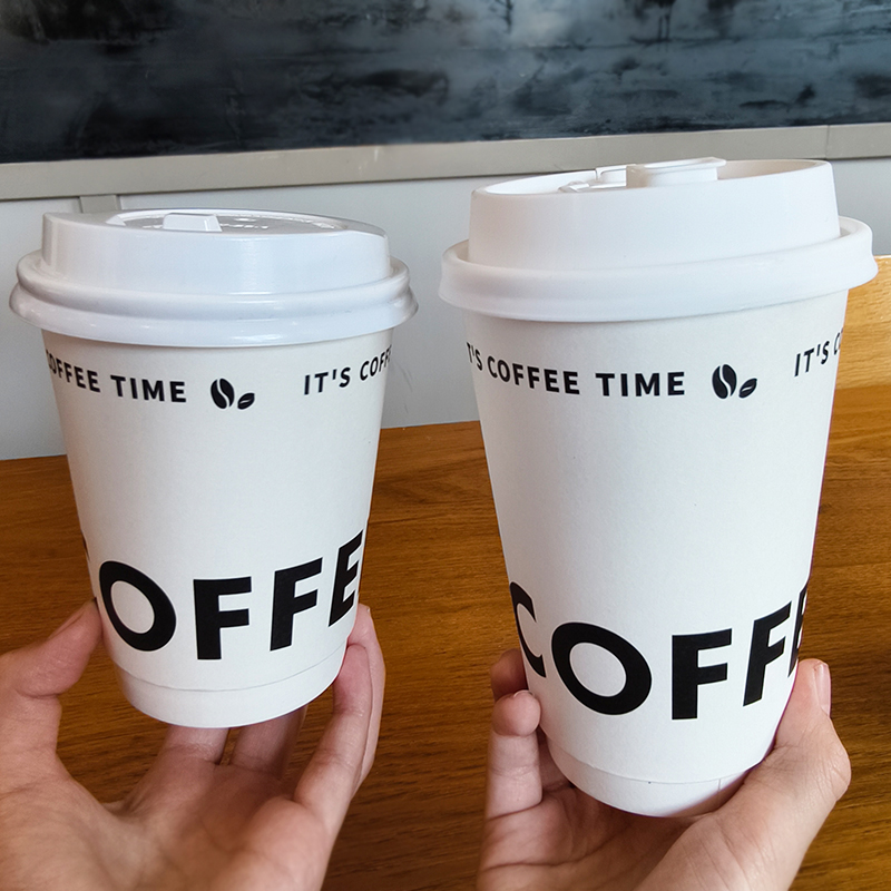 咖啡杯子一次性商用双层中空纸杯