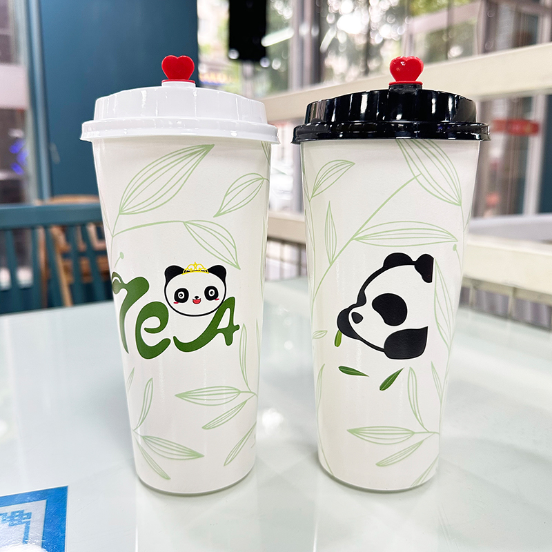 奶茶店专用咖啡热饮杯外带杯商用