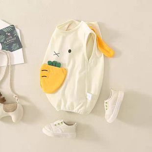 婴幼儿衣服夏装男宝女宝宝夏天包屁衣新生儿连体衣薄款小月龄卡通