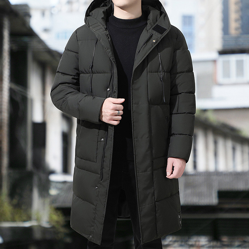 2025年冬季中长款加厚青年潮连帽棉服外套男MY9788-P70大码,男装棉衣,星座1703A-1