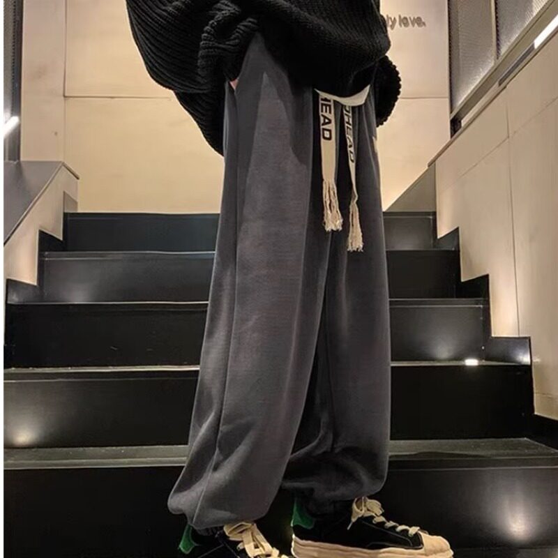 秋冬季加绒微弹裤子男潮流休闲青春时尚新款运动束脚裤AK73JR-P38,男装卫衣,星座1703A-1