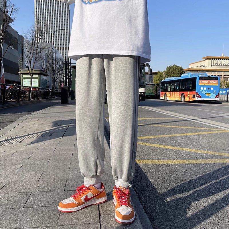 2025春秋新款休闲潮流宽松束脚青春流行男九分裤运动裤 K2367-P25图片