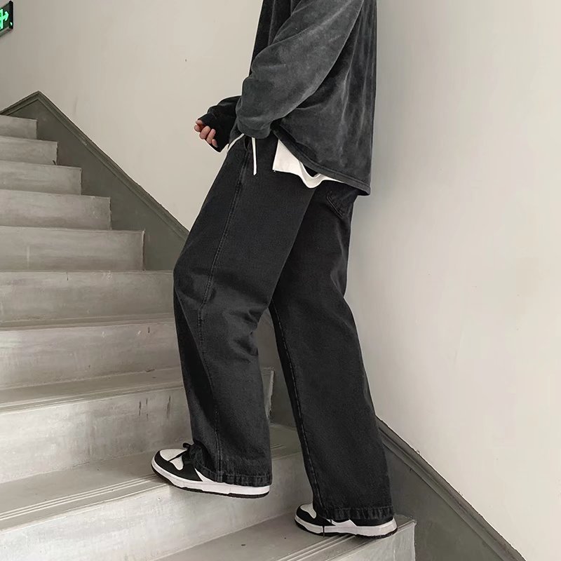 2025秋季新款休闲直筒裤宽松美式hiphop高街拖地阔腿裤WD133-P40,男装休闲裤,星座1703A-1
