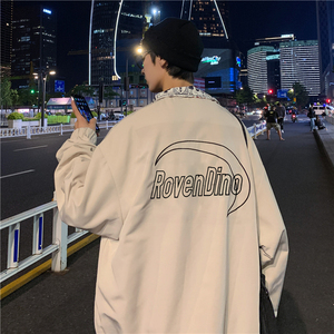 2025春秋季新款休闲双面两面穿夹克男宽松情侣开衫外套JK2107-P50图片