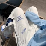 2025春秋新款排扣运动裤男拼接宽松休闲裤港风ins潮牌长裤K70-P35，女装休闲裤，星座1703A-1