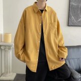 2025秋冬季新款港风ins简约百搭宽松衬衣休闲潮衬衫男CS20010-P25，男装衬衫，星座1703A-1