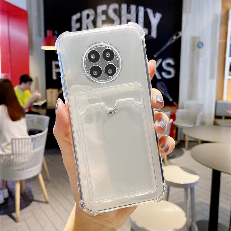 气囊防摔卡包适用于华为mate60手机壳40e全包30epro荣耀50卡套P30
