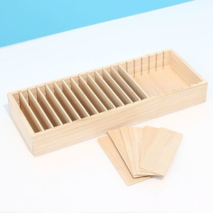 简约时尚可拆卸原木头箍发卡收纳展示盒CD卡片明信片收纳盒子