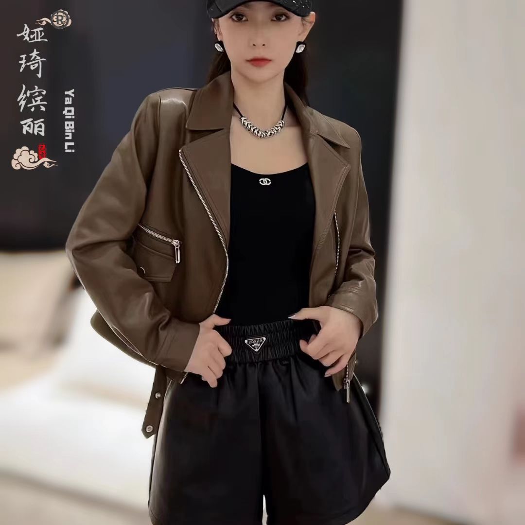 2025春秋新款皮衣外套女短款爆款机车服时尚百搭小个子休闲皮夹克