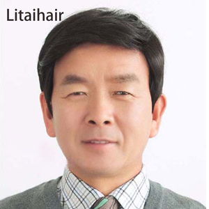 假发男全手织头套真发男士真人发套中老年男式自然光头假发短发