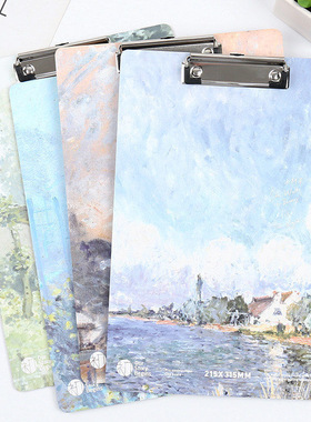 初品A4木板夹文件夹资料夹 画夹板试卷夹学生考试速写垫板写字板