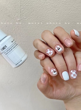 明星 纯白 韩国本土产品IZEMI美甲甲油胶I001 纯白高级 贵妇