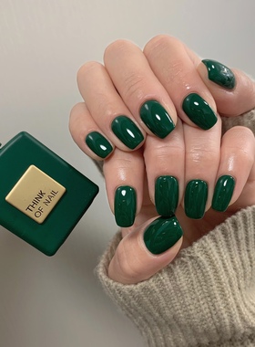 韩国本土Think of Nail美甲甲油胶536号墨绿色爆款贵妇包邮ins