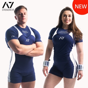 A7举重服暗夜蓝力量举专用比赛服IPF男女皆宜深蹲卧推硬拉