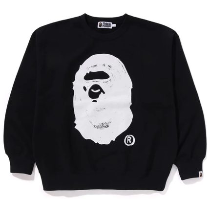 BAPE X JOSHUA VIDES 联名套头卫衣手绘猿头字母个性痞帅日本代购